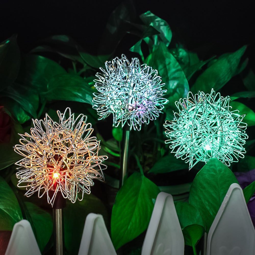 Solar Light Solar Dandelion Plug In Light Garden Decoration LED Light