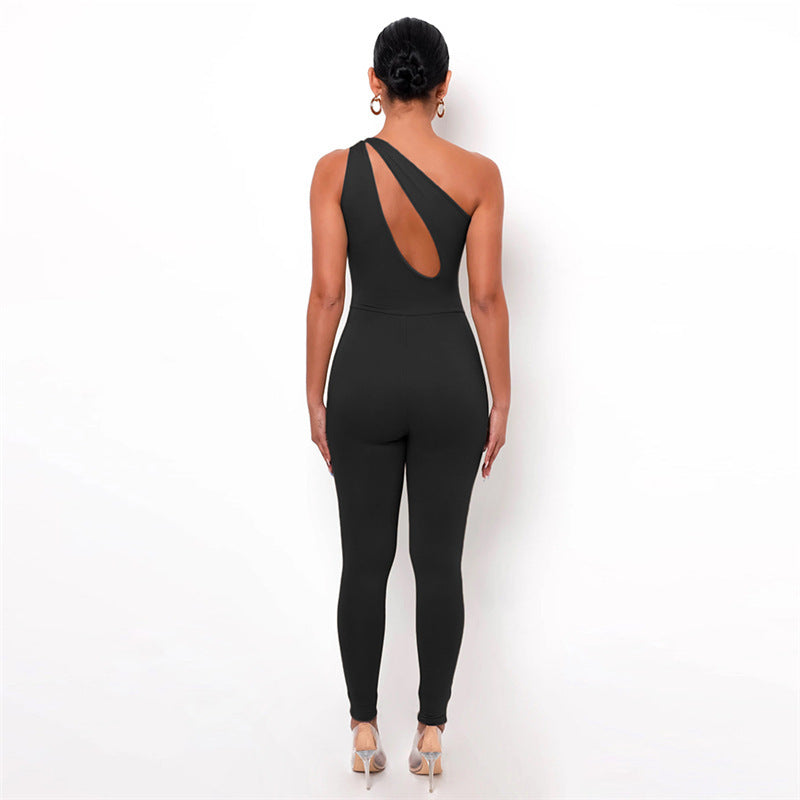 Casual Sport Waist Pants Fashion High Waist Tight-Fitting Sleeveless Casual Sports Jumpsuit Women