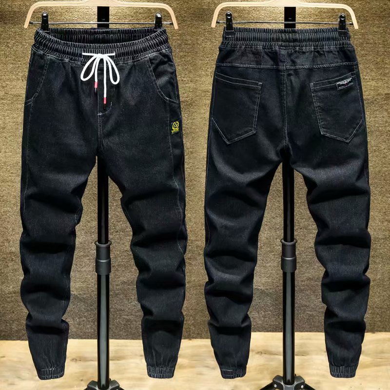 Men's All-matching Work Clothes Large Pocket Ankle-tied Casual Pants