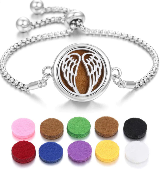 2024 New Kaleidoscope Aromatherapy Bracelet Perfume Essential Oil Diffuser Locket Bracelet Charms Women Aroma Diffuser Jewelry