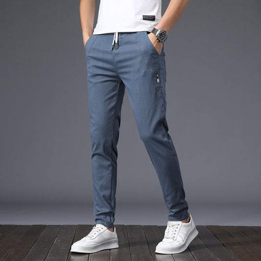 Thin Cool Men's Casual Pants Versatility, Fashion And Personality Slim Straight Breathable